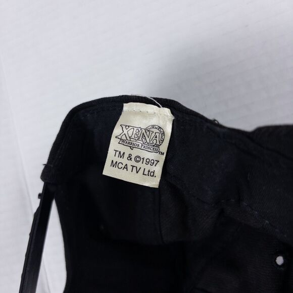 Vintage 1990s Xena Warrior Princess Snapback Hat Black Purple Embroidered Cap - Picture 4 of 6